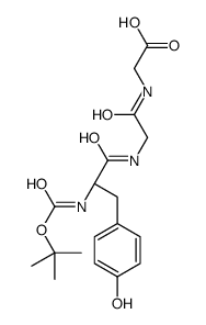 2-[[2-[[(2S)-3-(4-hydroxyphenyl)-2-[(2-methylpropan-2-yl)oxycarbonylamino]propanoyl]amino]acetyl]amino]acetic acid结构式