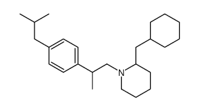 2-(cyclohexylmethyl)-1-[2-[4-(2-methylpropyl)phenyl]propyl]piperidine结构式