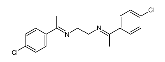 1-(4-chlorophenyl)-N-[2-[1-(4-chlorophenyl)ethylideneamino]ethyl]ethanimine结构式