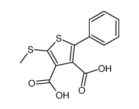 2-methylsulfanyl-5-phenylthiophene-3,4-dicarboxylic acid Structure