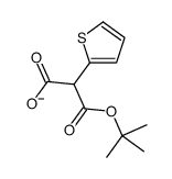 3-[(2-methylpropan-2-yl)oxy]-3-oxo-2-thiophen-2-ylpropanoate结构式