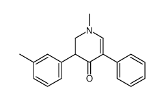 1-methyl-3-(3-methylphenyl)-5-phenyl-2,3-dihydropyridin-4-one结构式