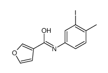 N-(3-碘-4-甲基苯基)-3-呋喃羧酰胺结构式