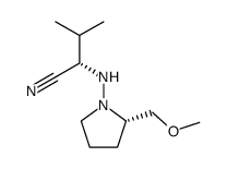 (S)-2-(((S)-2-(methoxymethyl)pyrrolidin-1-yl)amino)-3-methylbutanenitrile Structure