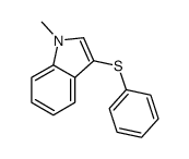 1-methyl-3-phenylsulfanylindole结构式