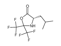 (S)-4-isobutyl-2,2-bis-trifluoromethyl-oxazolidin-5-one Structure