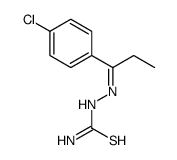 [1-(4-chlorophenyl)propylideneamino]thiourea Structure