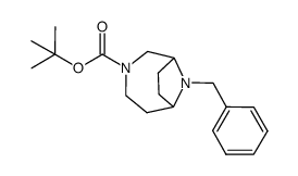 (+/-)-9-benzyl-3,9-diazabicyclo[4.2.1]nonane-3-carboxylic acid tert-butyl ester结构式