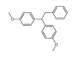 1,1-bis-(4-methoxy-phenyl)-2-phenyl-ethane结构式