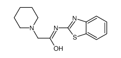 N-(1,3-benzothiazol-2-yl)-2-piperidin-1-ylacetamide结构式