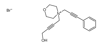 4-[4-(3-phenylprop-2-ynyl)morpholin-4-ium-4-yl]but-2-yn-1-ol,bromide结构式
