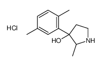 3-(2,5-dimethylphenyl)-2-methylpyrrolidin-3-ol,hydrochloride结构式