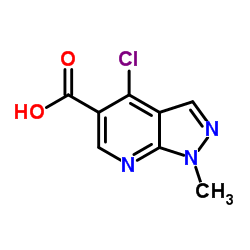 4-氯-1-甲基-1H-吡唑并[3,4-b]吡啶-5-羧酸结构式