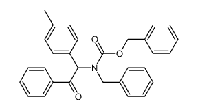 benzyl-(2-oxo-2-phenyl-1-p-tolyl-ethyl)-carbamic acid benzyl ester结构式