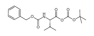 (S)-(S)-2-(((benzyloxy)carbonyl)amino)-3-methylbutanoic (tert-butyl carbonic) anhydride结构式
