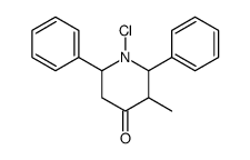 1-chloro-3-methyl-2,6-diphenylpiperidin-4-one结构式