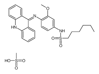 acridin-9-yl-[4-(hexylsulfonylamino)-2-methoxyphenyl]azanium,methanesulfonate结构式