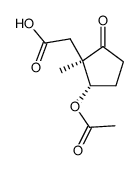 [(1R,2S)-2-Acetoxy-1-methyl-5-oxo-cyclopentyl]essigsaeure Structure
