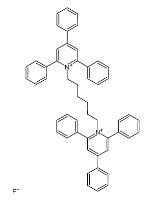 mono(1,1'-(hexane-1,6-diyl)bis(2,4,6-triphenylpyridin-1-ium)) monofluoride结构式
