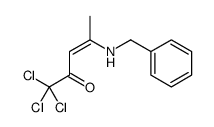 4-(benzylamino)-1,1,1-trichloropent-3-en-2-one Structure