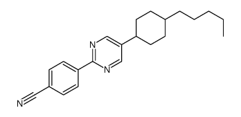 反-4-[5-(4-戊基环己基)-2-嘧啶基]苯甲腈结构式