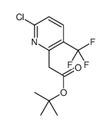tert-butyl 2-[6-chloro-3-(trifluoromethyl)pyridin-2-yl]acetate结构式