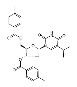 2'-deoxy-3',5'-di-O-(p-tolyl)-β-D-ribofuranoside of 5-i-propyluracil结构式