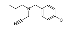 [N-(4-chlorobenzyl)-N-n-propylamino]-acetonitrile结构式