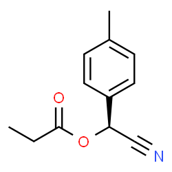 Benzeneacetonitrile, 4-methyl-alpha-(1-oxopropoxy)-, (alphaS)- (9CI) Structure