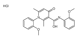 1,4-Dihydro-2,6-dimethyl-N,1-bis(o-methoxyphenyl)-4-oxo-3-pyridinecarb oxamide hydrochloride结构式