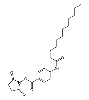 (2,5-dioxopyrrolidin-1-yl) 4-(dodecanoylamino)benzoate Structure