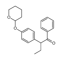 1-Phenyl-2-[4-[(tetrahydro-2H-pyran-2-yl)oxy]phenyl]-1-butanone Structure