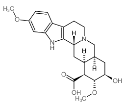 Yohimban-16-carboxylicacid, 18-hydroxy-11,17-dimethoxy-, (3b,16b,17a,18b,20a)- (9CI) Structure