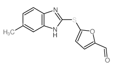 5-(6-甲基-1H-苯并咪唑-2-基磺酰基)-呋喃-2-甲醛结构式