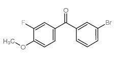 3-溴-3-氟-4-甲氧基苯甲酮结构式