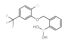 2-((2′-氯-5′-(三氟甲基)苯氧基)甲基)苯硼酸结构式