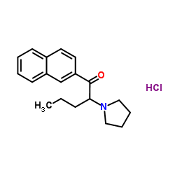1-(2-萘基)-2-(1-吡咯烷基)-1-戊酮结构式