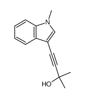 2-methyl-4-(1-methyl-1H-indol-3-yl)but-3-yn-2-ol结构式