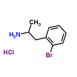 2-Bromoamphetamine (hydrochloride)结构式