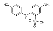 5-amino-2-(4-hydroxy-anilino)-benzenesulfonic acid结构式
