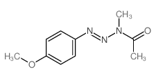N-(4-methoxyphenyl)diazenyl-N-methyl-acetamide Structure