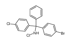 (4-bromo-4'-chloro-trityl)-chloro-amine Structure
