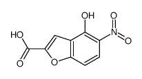 4-hydroxy-5-nitro-1-benzofuran-2-carboxylic acid结构式