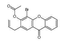 (4-bromo-9-oxo-2-prop-2-enylxanthen-3-yl) acetate结构式
