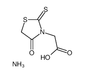 azanium,2-(4-oxo-2-sulfanylidene-1,3-thiazolidin-3-yl)acetate Structure