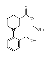 1-(2-羟基甲基苯基)-哌啶-3-羧酸 乙酯结构式