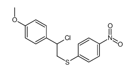 1-[1-chloro-2-(4-nitrophenyl)sulfanylethyl]-4-methoxybenzene结构式