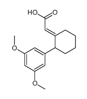 2-[2-(3,5-dimethoxyphenyl)cyclohexylidene]acetic acid Structure