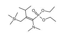 (E)-1-(Diethoxyphosphoryl)-N,N,3-trimethyl-2-<(trimethylsilyl)methyl>-1-buten-1-amin结构式