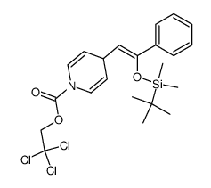 2,2,2-trichloroethyl 4-(2-((tert-butyldimethylsilyl)oxy)-2-phenylvinyl)pyridine-1(4H)-carboxylate结构式